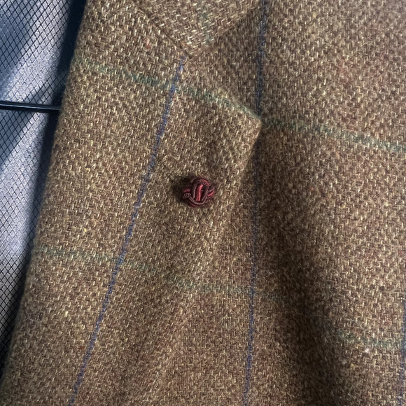 Alan Flusser Mens Brown Suit Jacket Blazer Large Wool Professor Single Breast - Picture 7 of 16